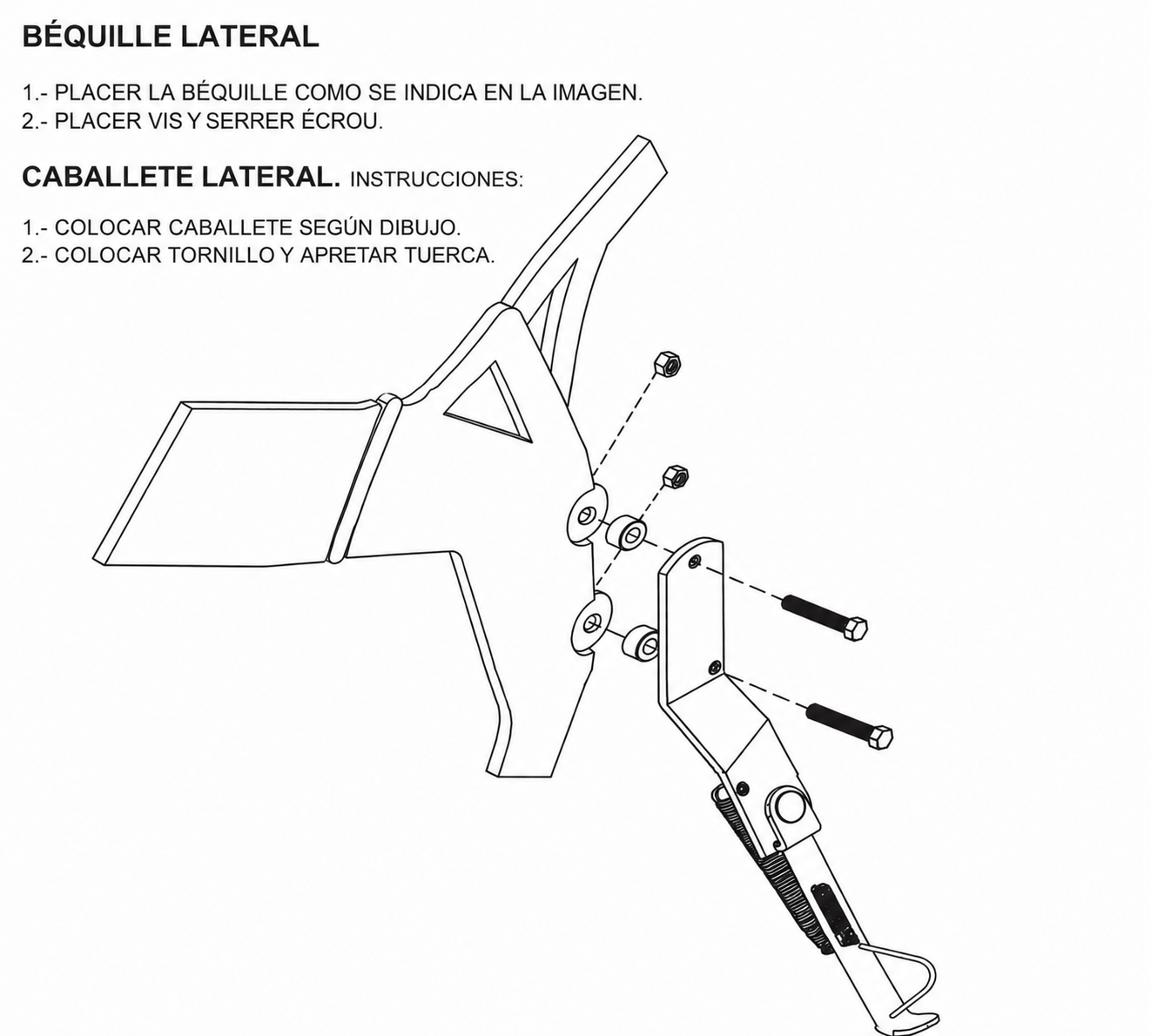 Caballete lateral izquierdo Derbi GP1 Open 50 GP1 Racing 50 2005-2012 IGM 1101-0170