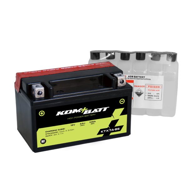 Batería Kombatt KTX7A-BS 12V para Moto y Scooter