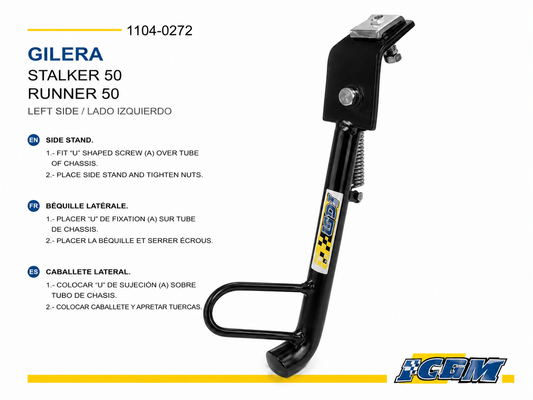 Caballete lateral izquierdo Gilera Stalker 50 Runner 50 IGM 1104-0272