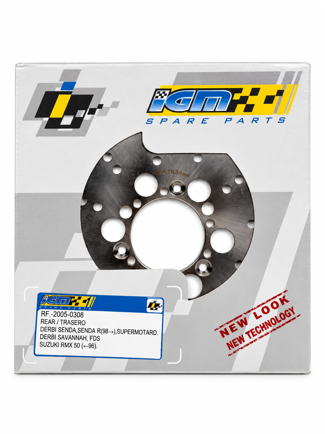 Disco de freno trasero Derbi Senda 50 Senda R Supermotard FDS Savannah IGM RF-2005-0308