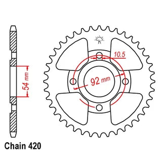 Corona trasera IGM Z52 Motorhispania RX Racing 50 Ref. 1358-6652